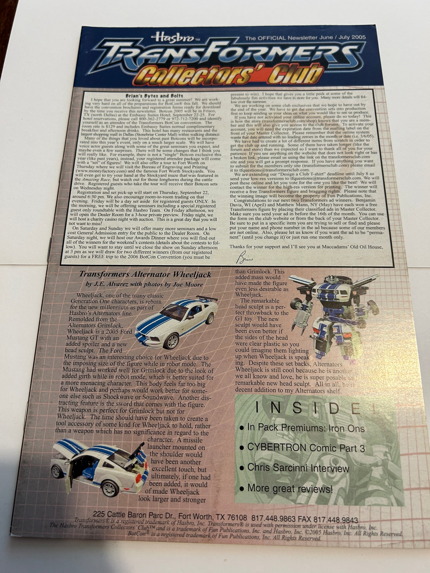 TF Botcon / TFCC membership mailer #03