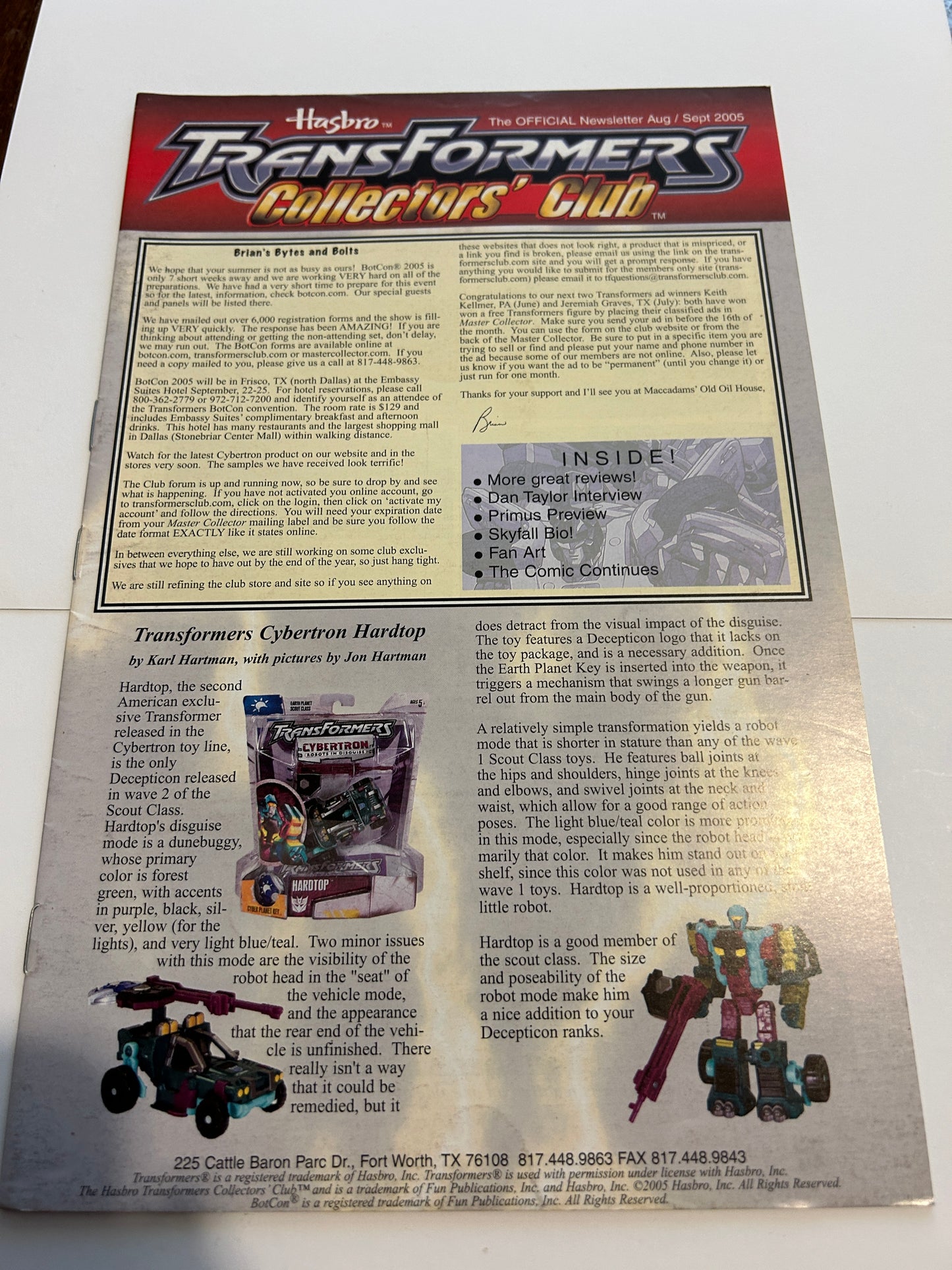 TF Botcon / TFCC membership mailer #04