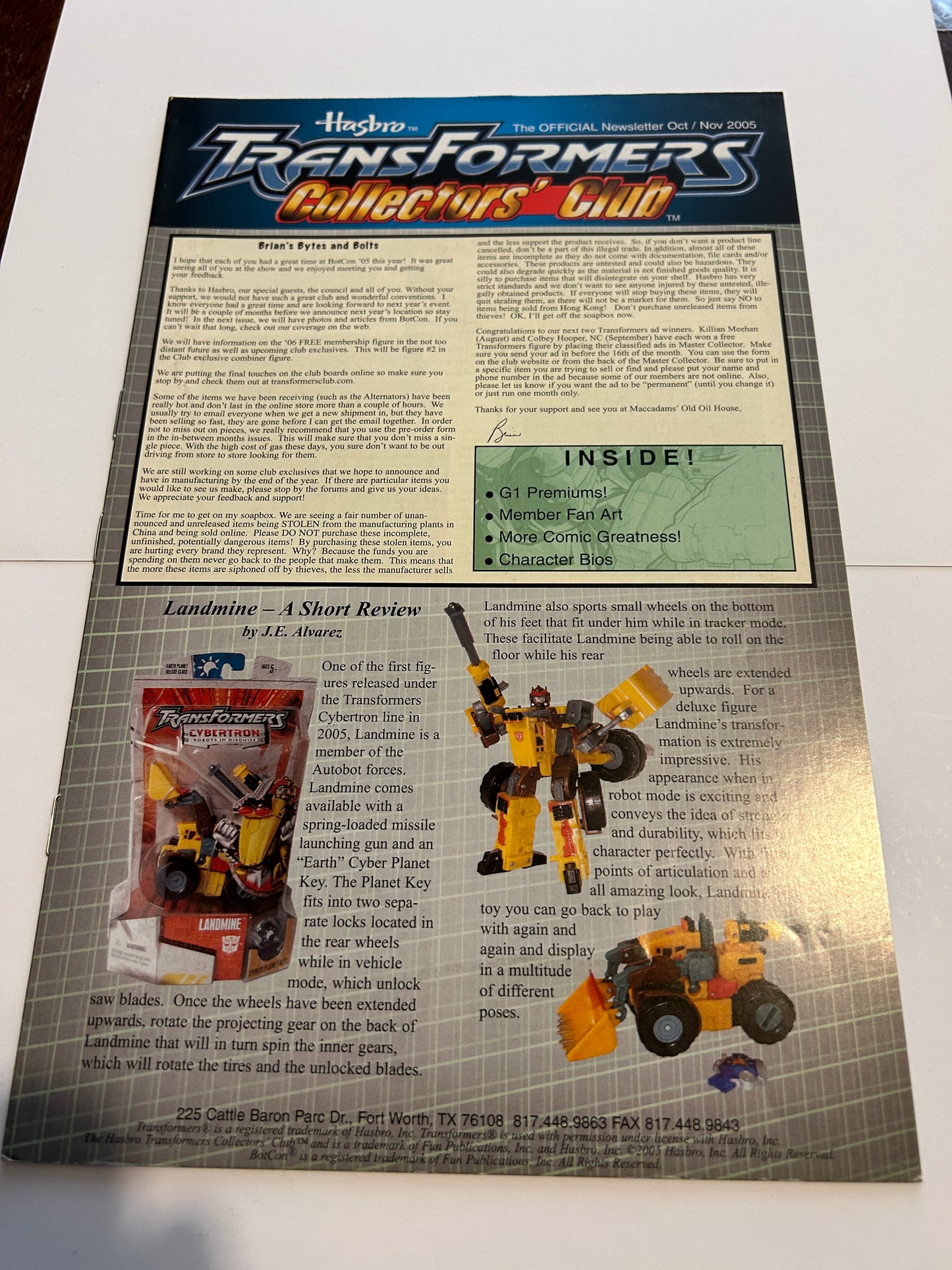 TF Botcon / TFCC membership mailer #05