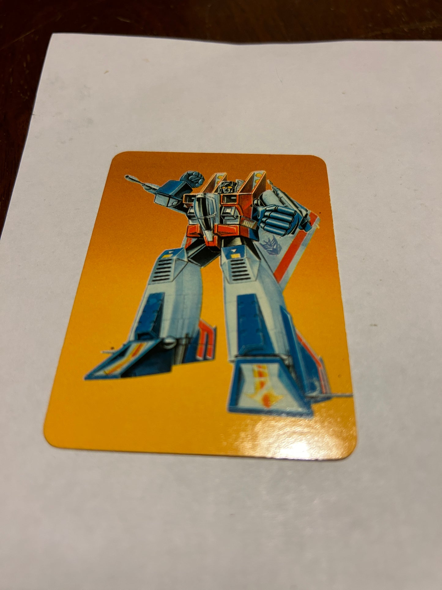 TF G1 Milton Bradley Action Card #98 Starscream