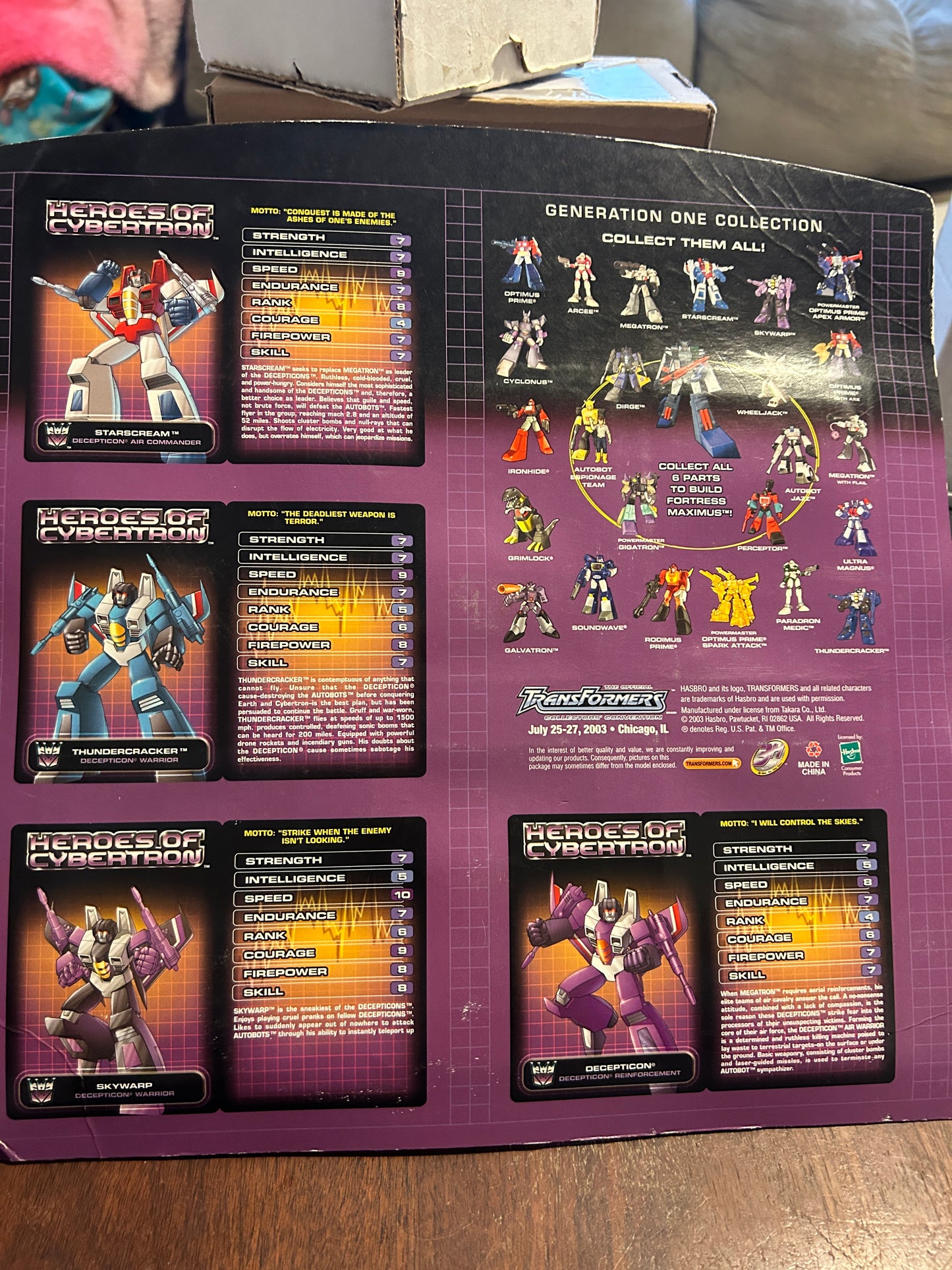 TF Botcon / OTFCC 2003 Air Cavalry 6-pack SEALED