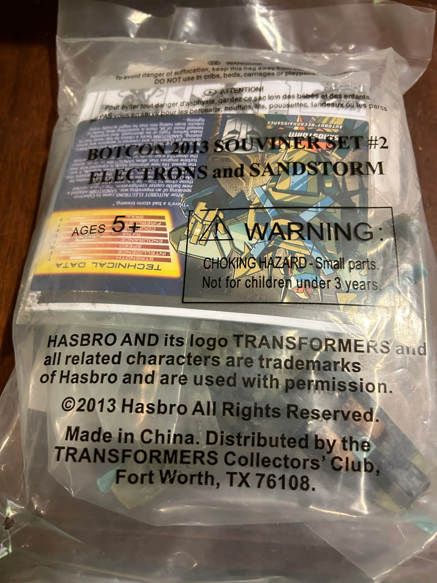 TF Botcon / TFCC 2013 exclusive Sandstorm & Electrons 2-pack SEALED