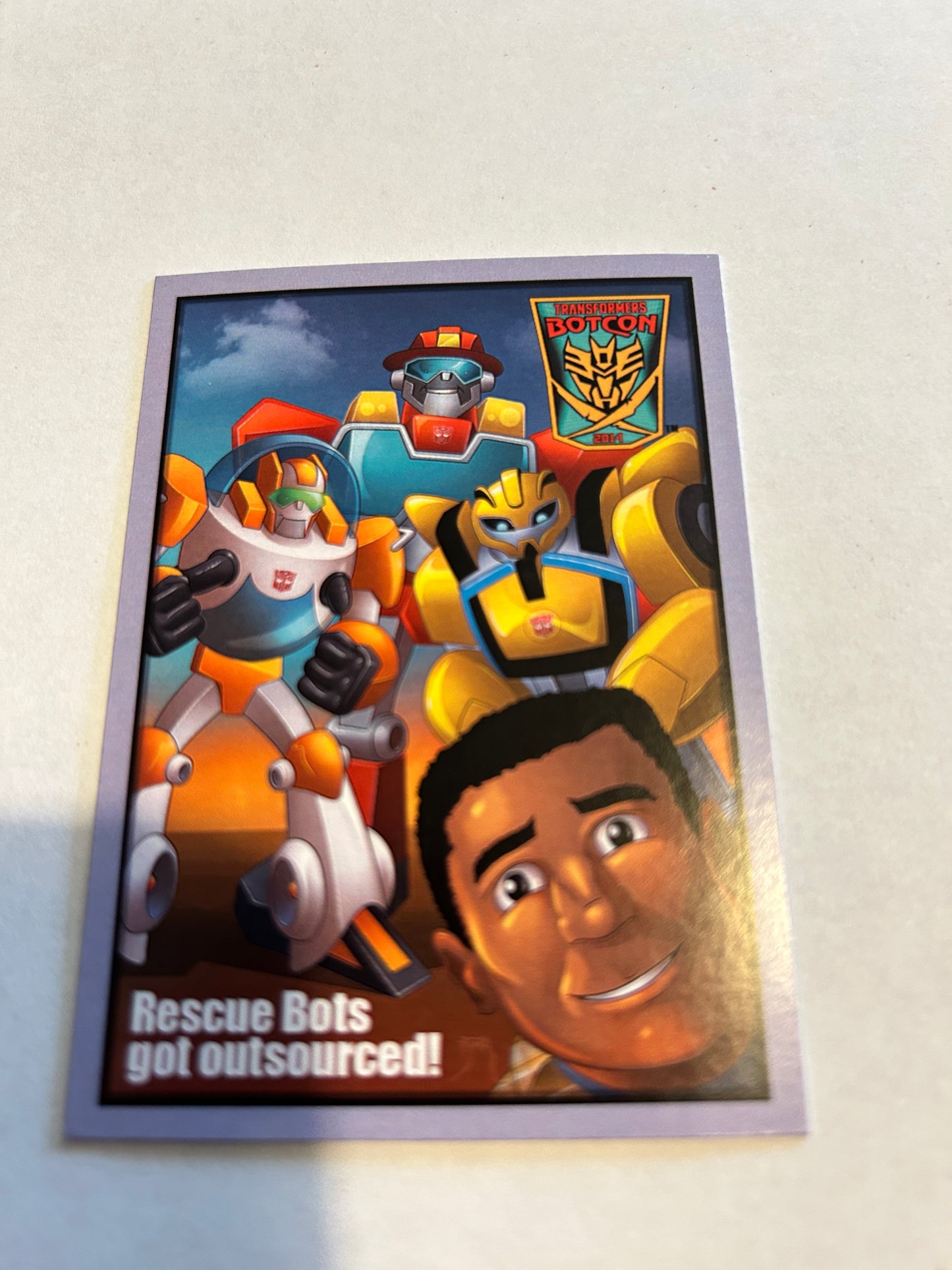 TF Botcon / TFCC 2014 Rescue Bots got outsourced! card