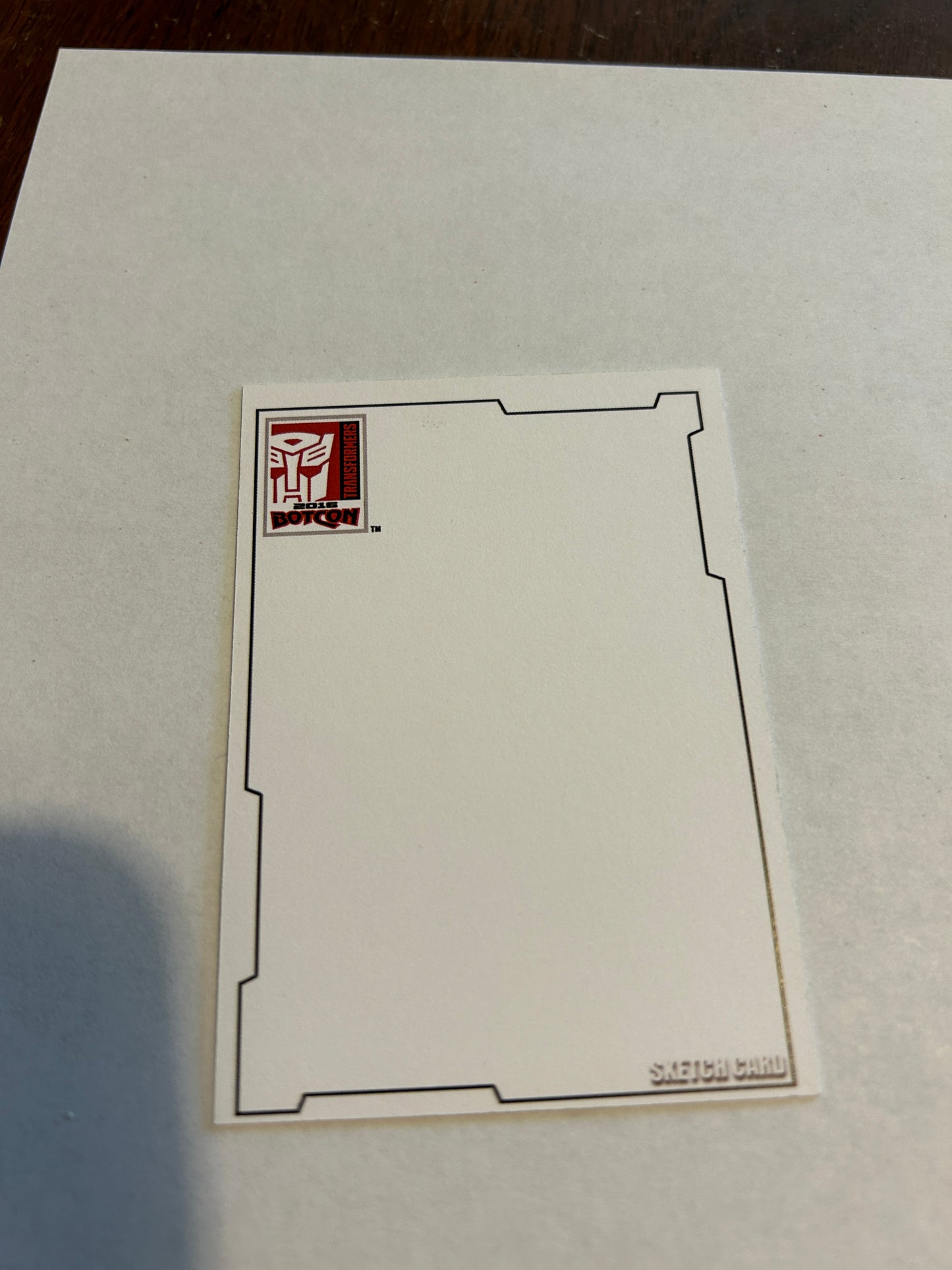 TF Botcon / TFCC 2016 artist alley Sketch card (unused)