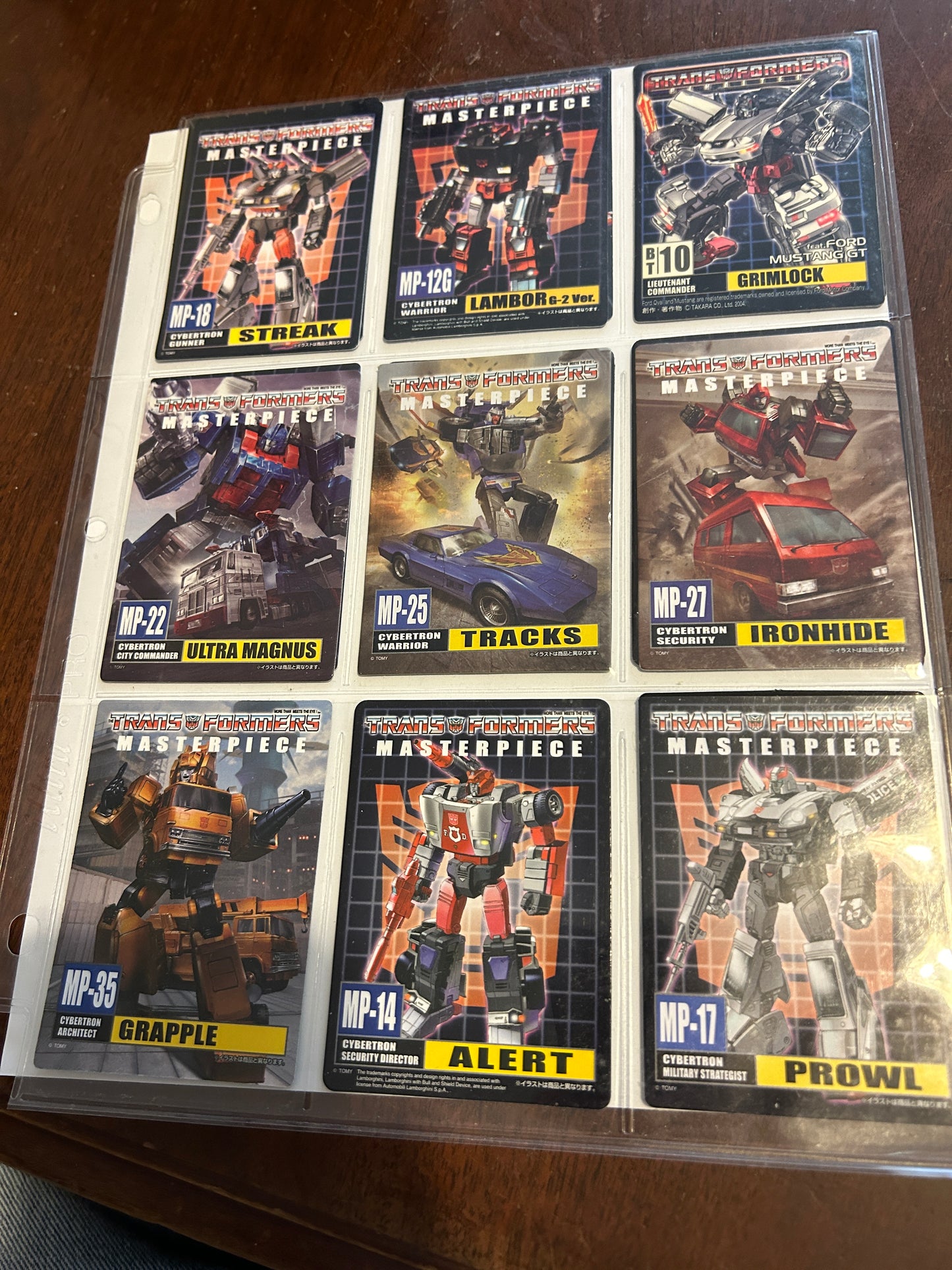 TF Masterpiece / Binaltech card lot