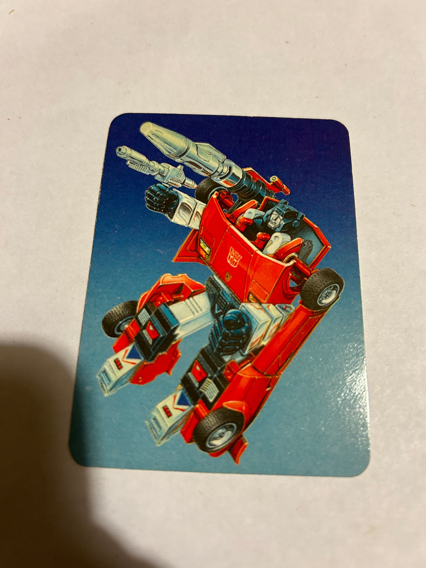 TF G1 Milton Bradley Action Card #11 Sideswipe