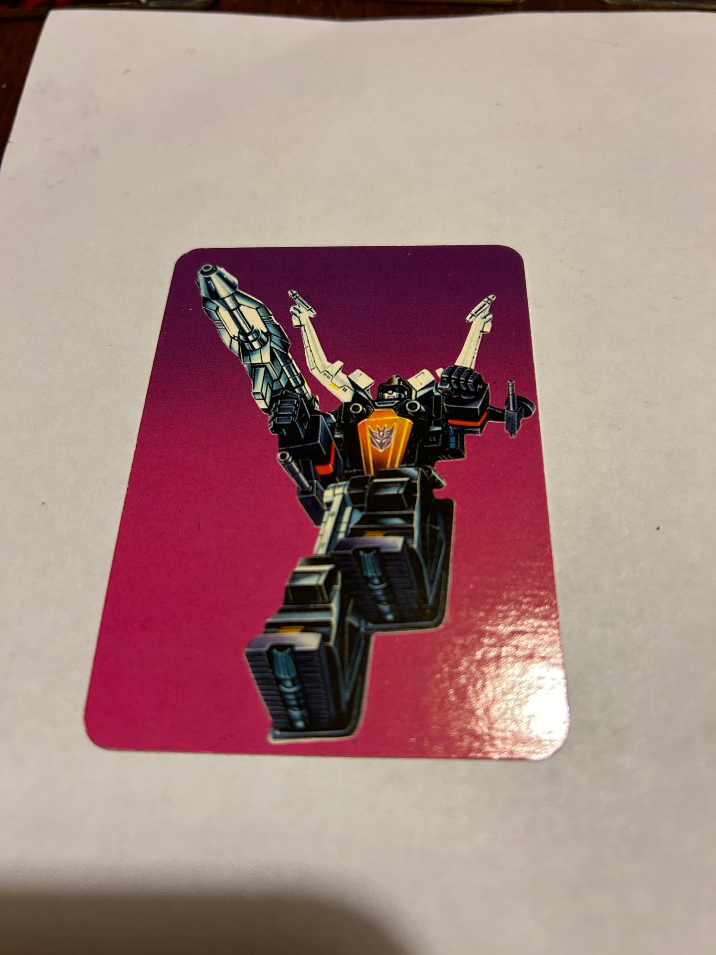 TF G1 Milton Bradley Action Card #112 Shrapnel