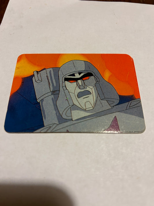 TF G1 Milton Bradley Action Card #136 A Panic-Stricken Megatron