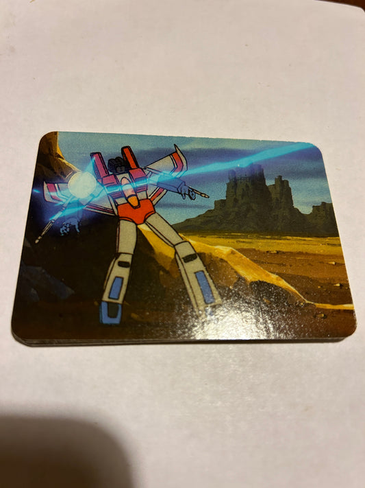 TF G1 Milton Bradley Action Card #146 Starscream Hit By Megatron