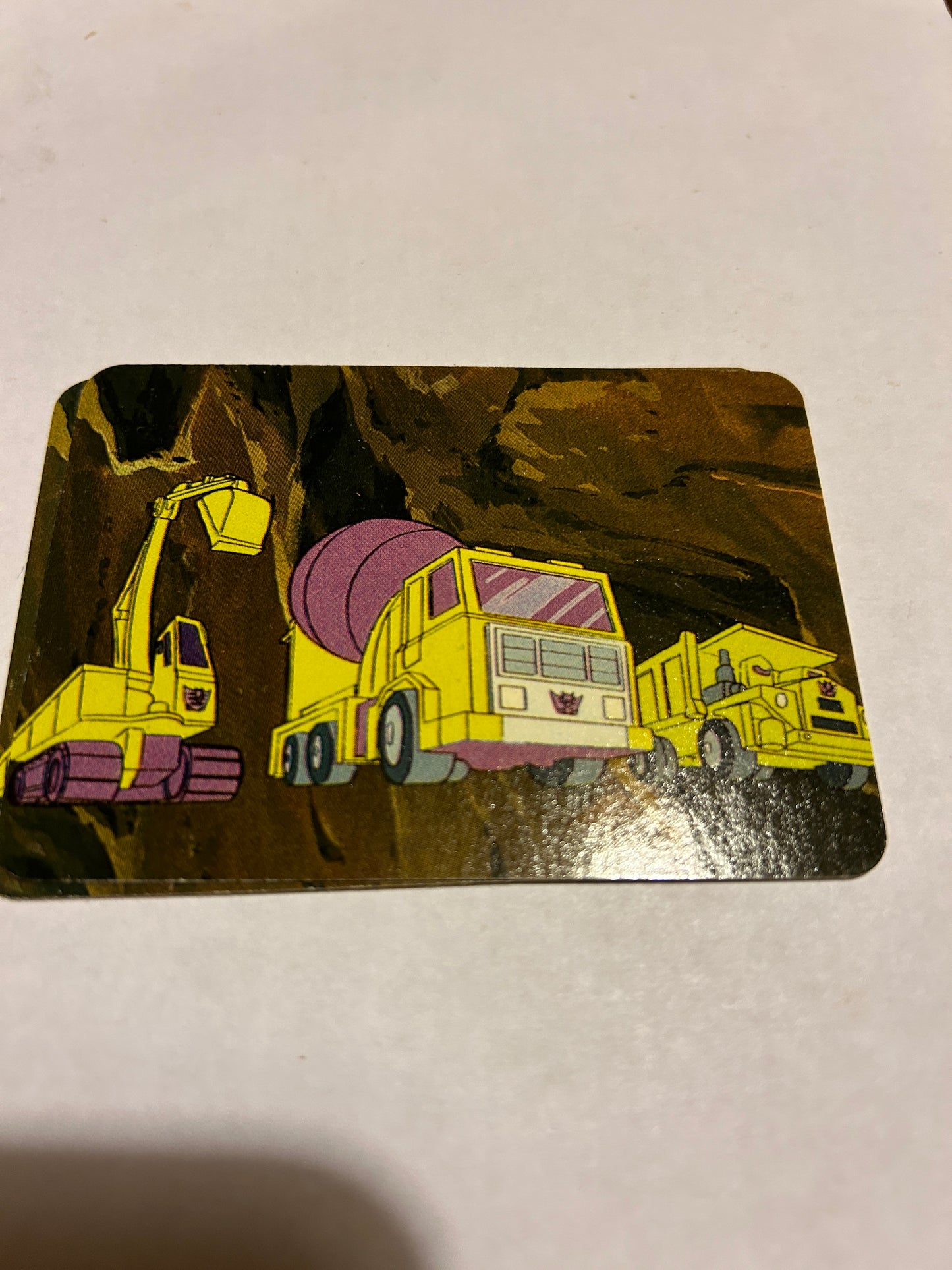 TF G1 Milton Bradley Action Card #168 Constructicons Transformed