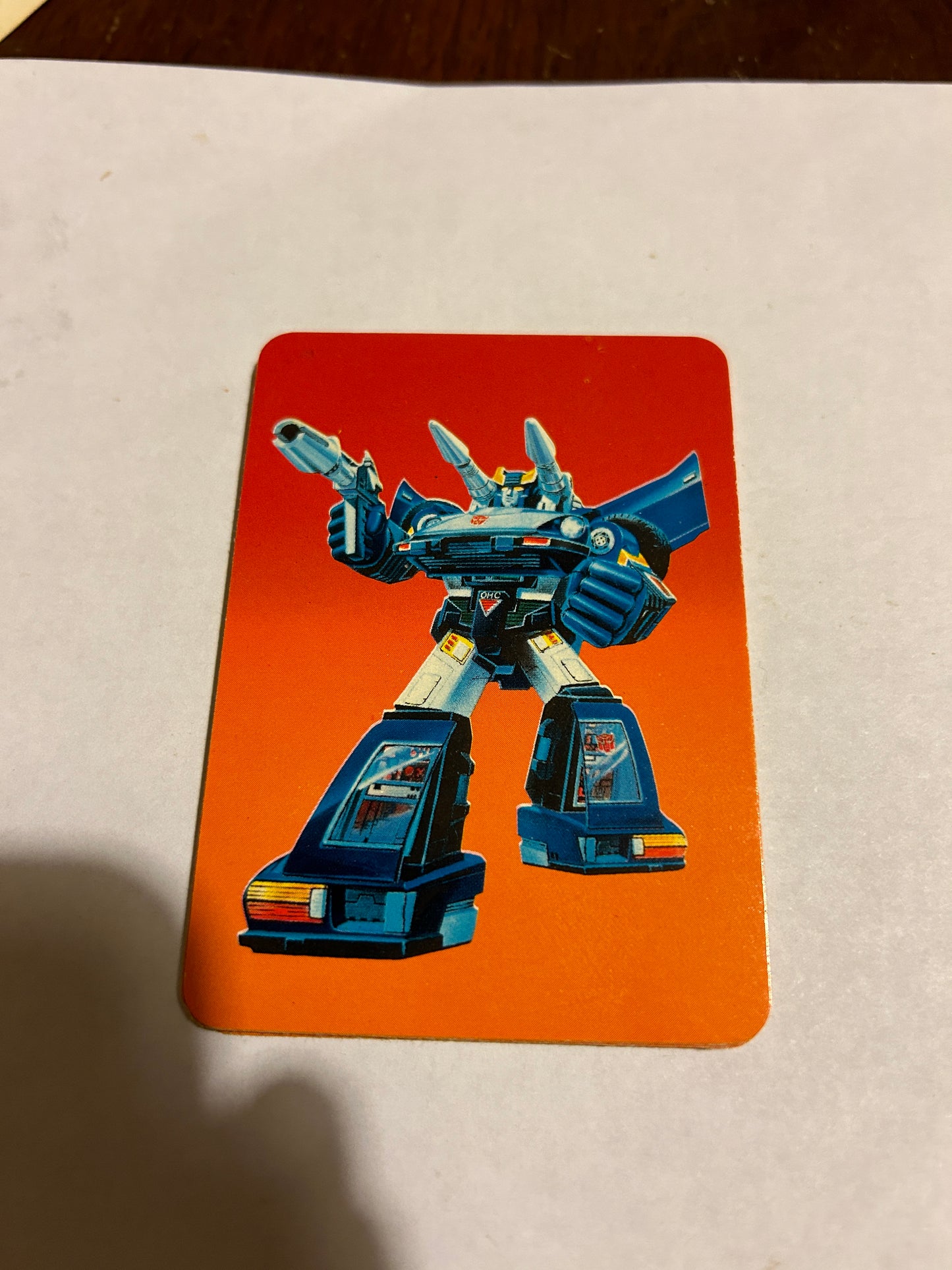 TF G1 Milton Bradley Action Card #3 Bluestreak