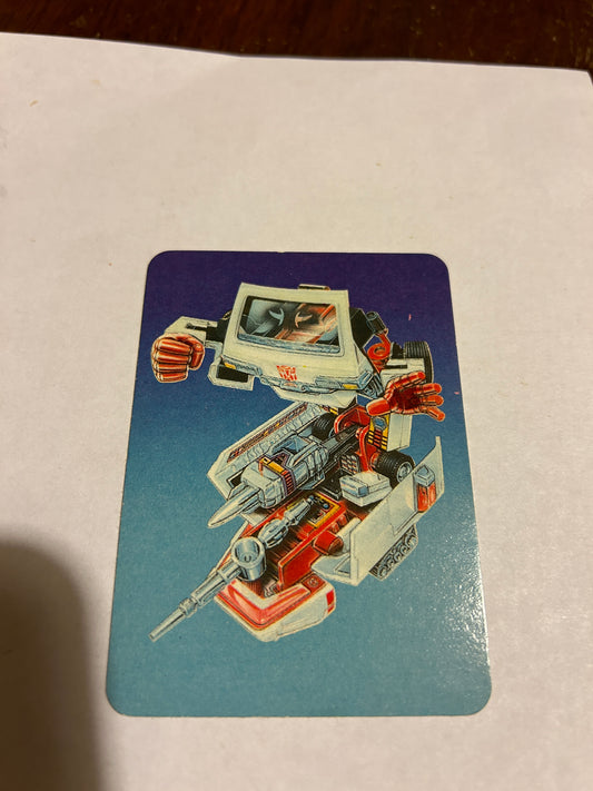 TF G1 Milton Bradley Action Card #4 Ratchet blue variant