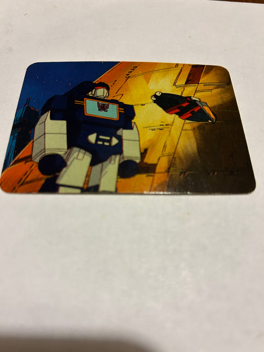 TF G1 Milton Bradley Action Card #49 Soundwave Launches Laserbeak