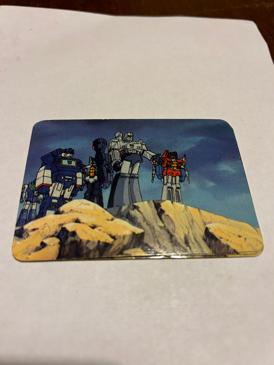 TF G1 Milton Bradley Action Card #62 Decepticons Spot Autobots