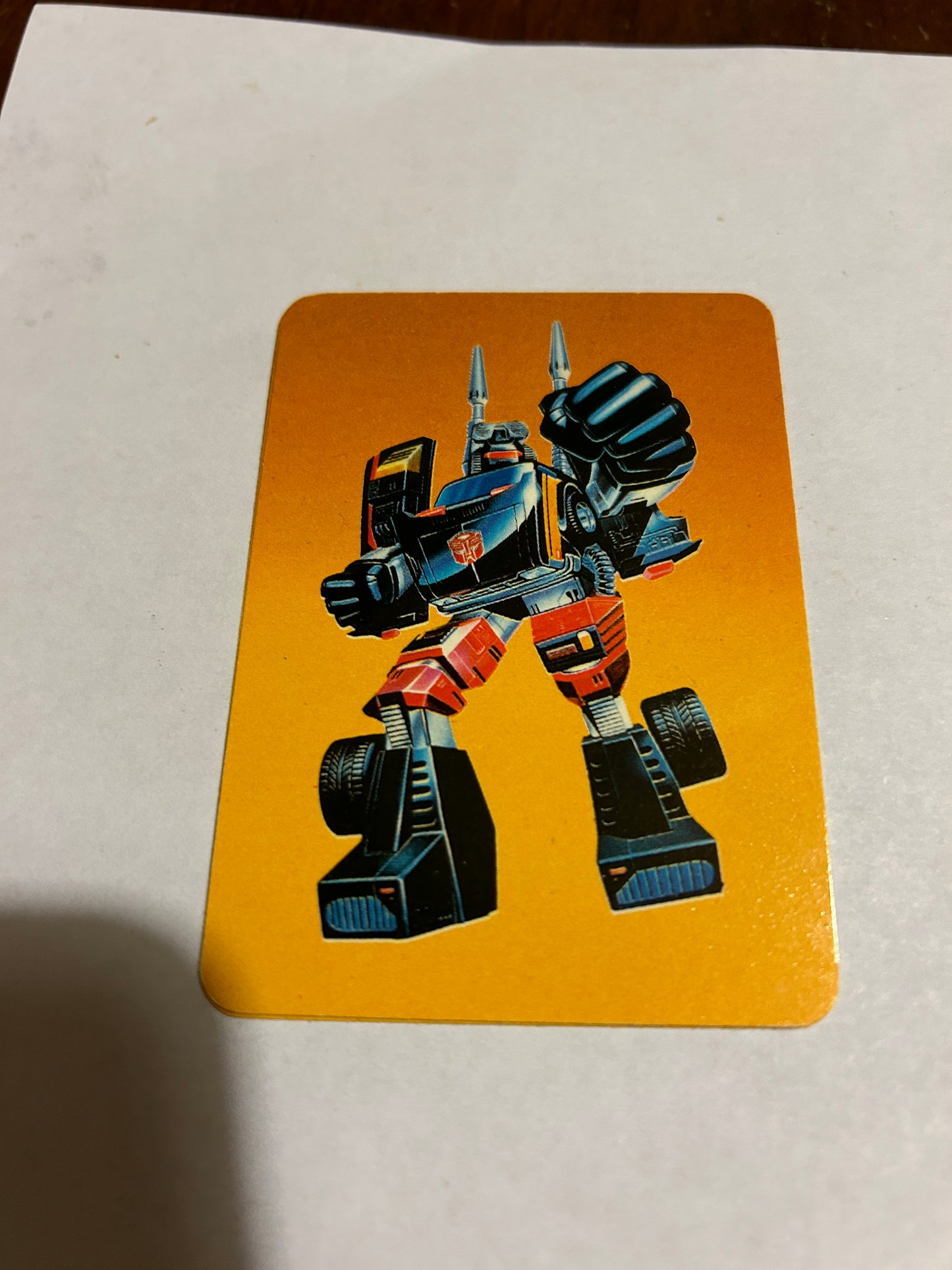 TF G1 Milton Bradley Action Card #6 Trailbreaker