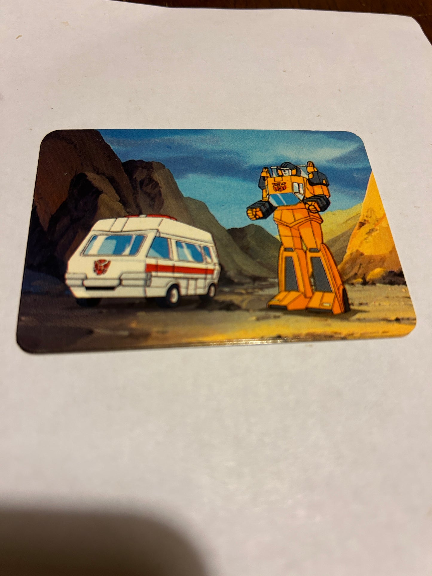 TF G1 Milton Bradley Action Card #70 Ratchet And Sunstreaker