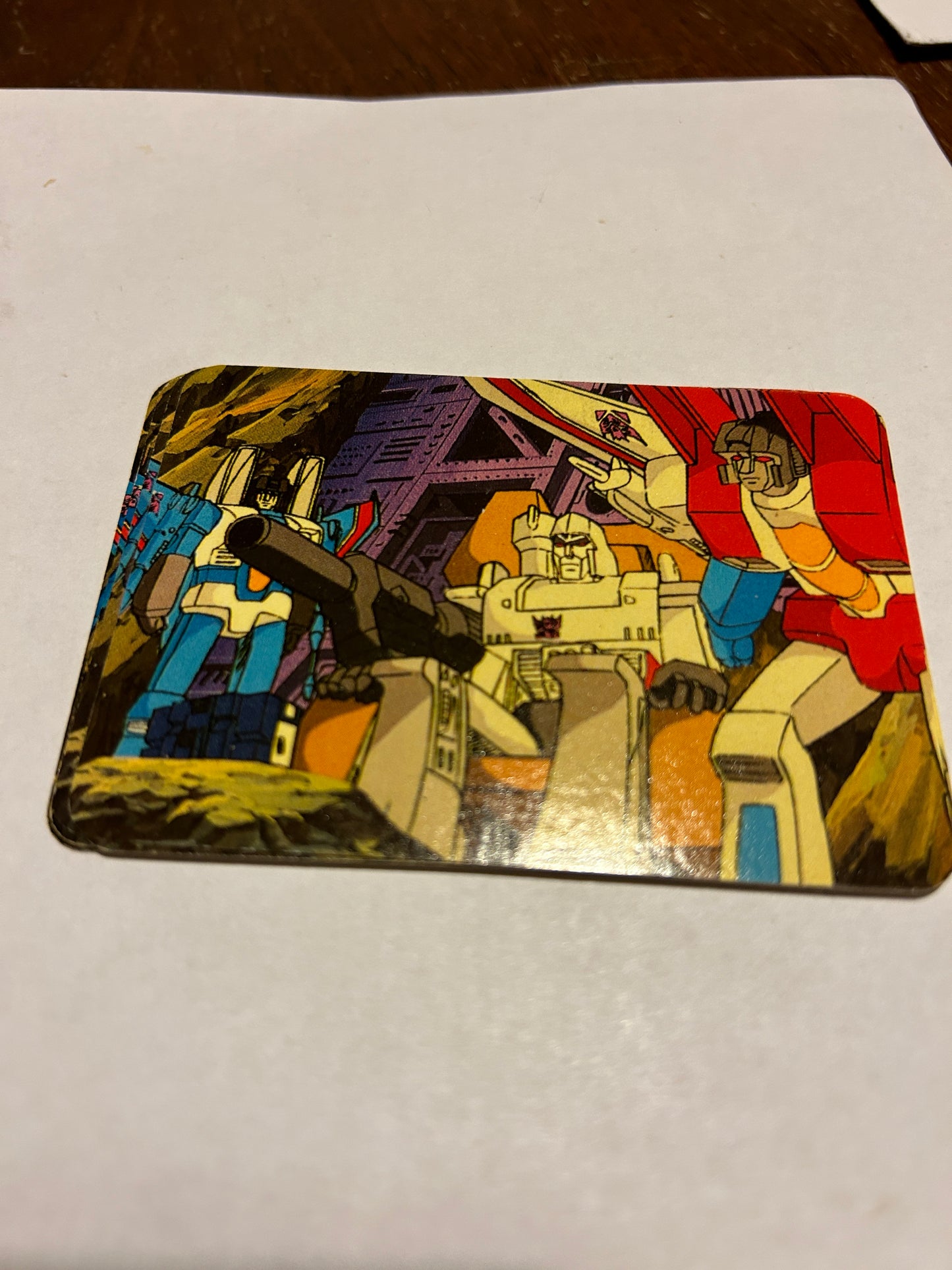 TF G1 Milton Bradley Action Card #90 Decepticon Braintrust