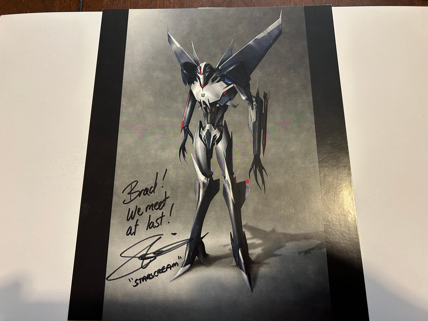 Botcon exclusive artwork - TF Prime Starscream AUTOGRAPHED