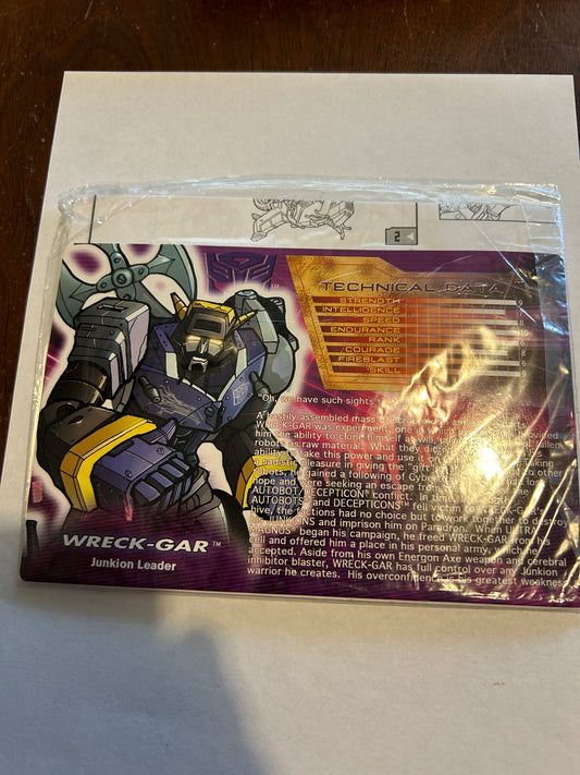 Botcon 2012 Shattered Glass Wreck-Gar paperwork