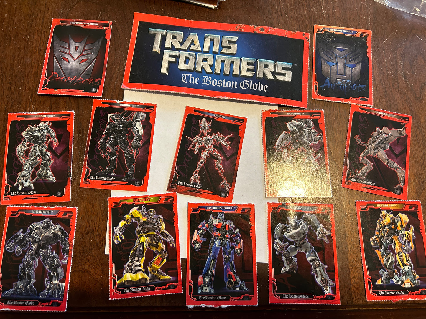 Botcon  / TFCC 2007 "Boston Globe" full cards set