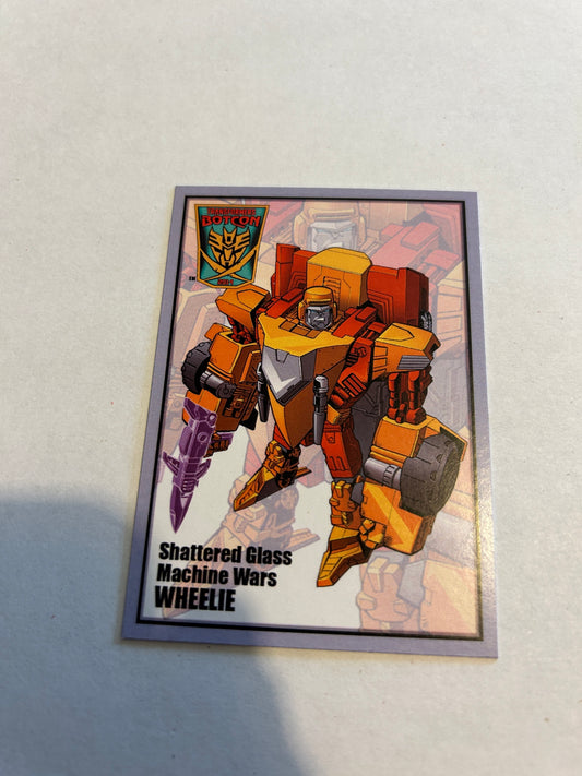 Botcon 2014 Shattered Glass Wheelie card