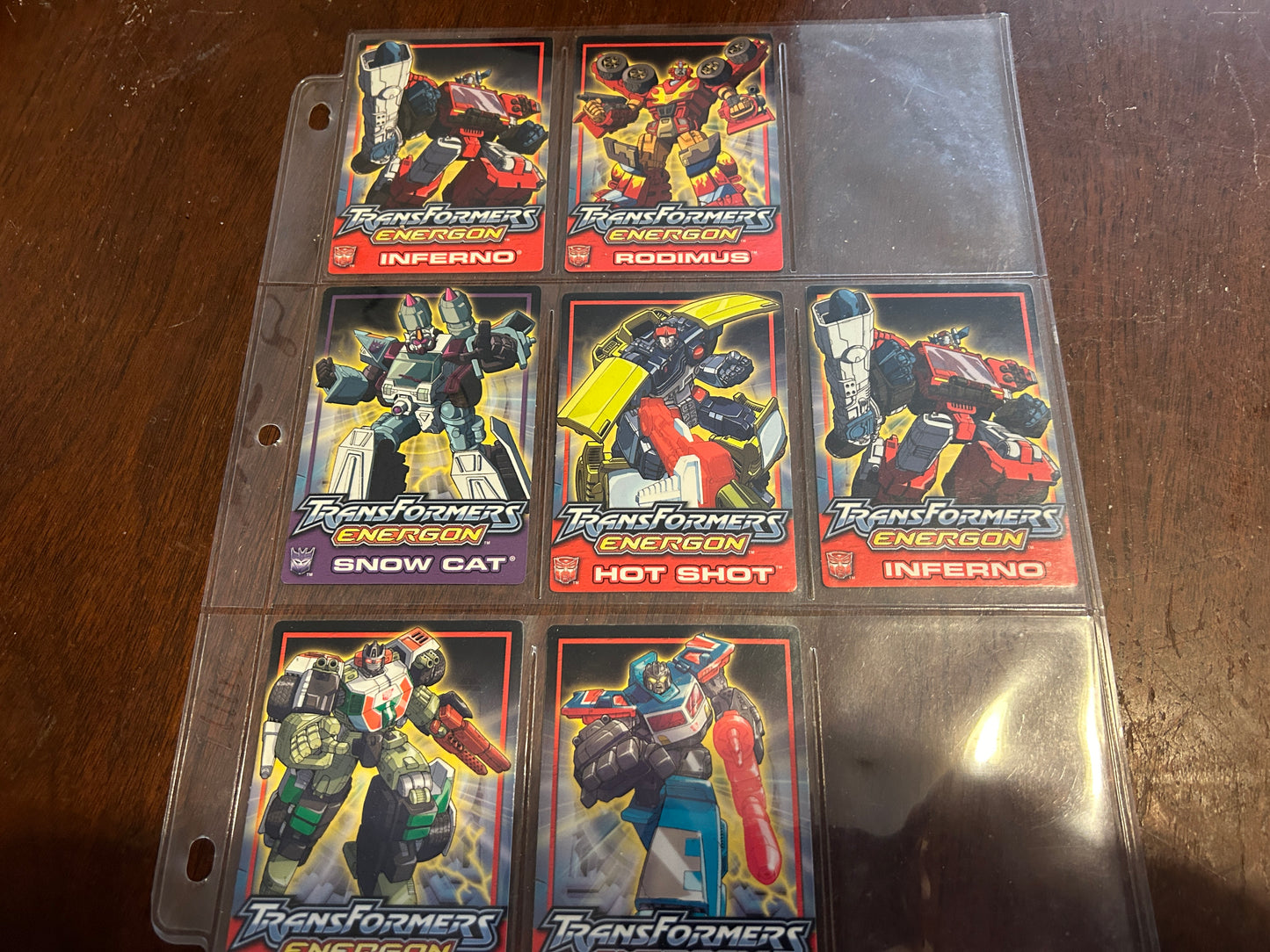 TF Energon figure card / sticker lot