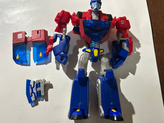 TF Animated Optimus Prime Cybertron Mode deluxe incomplete
