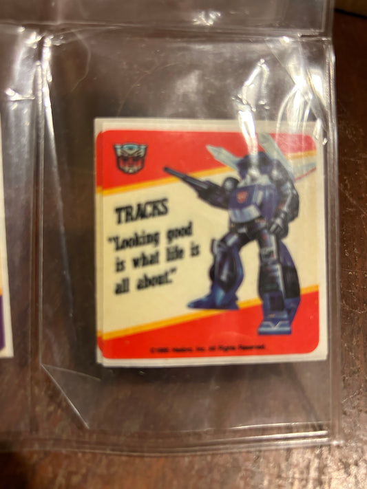 TF G1 Milton Bradley Action Card Sticker - Tracks