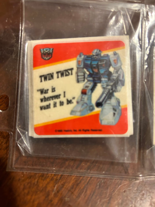 TF G1 Milton Bradley Action Card Sticker - Twintwist